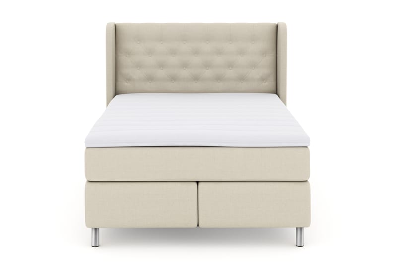 Select No 3 Komplet Sengepakke 140x200 Fast - Beige/Metal - Møbler - Senge - Komplet sengepakke