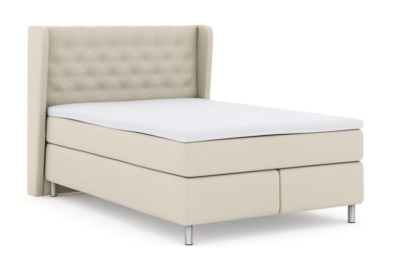 Select No 3 Komplet Sengepakke 140x200 Fast - Beige/Metal - Møbler - Senge - Kontinentalsenge