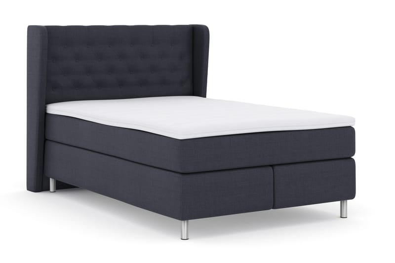 Select No 3 Komplet Sengepakke 140x200 Fast - Blå/Metal - Møbler - Senge - Kontinentalsenge