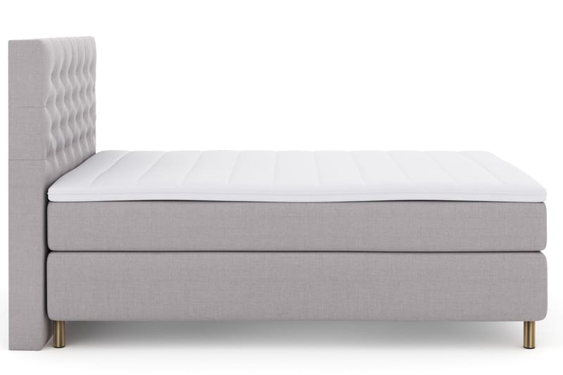 Select No 3 Komplet Sengepakke 140x200 Fast - Lysegrå/Kobber - Møbler - Senge - Kontinentalsenge