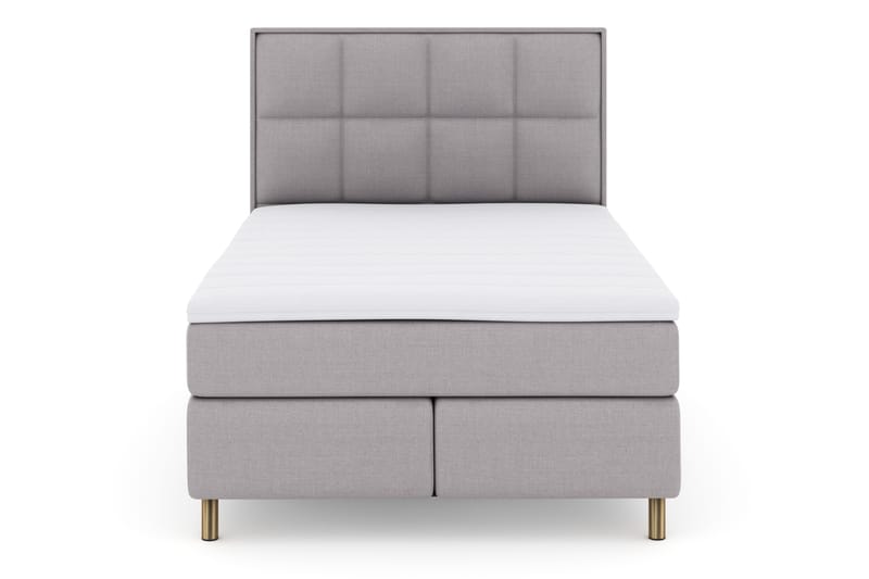 Select No 3 Komplet Sengepakke 140x200 Fast - Lysegrå/Kobber - Møbler - Senge - Komplet sengepakke