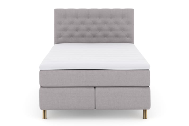 Select No 3 Komplet Sengepakke 140x200 Fast - Lysegrå/Kobber - Møbler - Senge - Komplet sengepakke