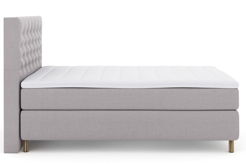 Select No 3 Komplet Sengepakke 140x200 Fast - Lysegrå/Kobber - Møbler - Senge - Komplet sengepakke
