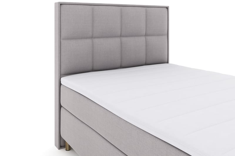 Select No 3 Komplet Sengepakke 140x200 Fast - Lysegrå/Kobber - Møbler - Senge - Komplet sengepakke