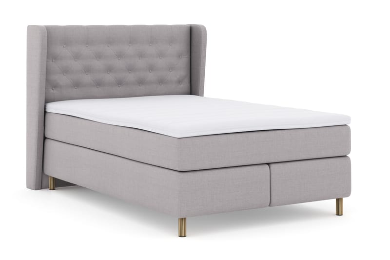 Select No 3 Komplet Sengepakke 140x200 Fast - Lysegrå/Kobber - Møbler - Senge - Kontinentalsenge