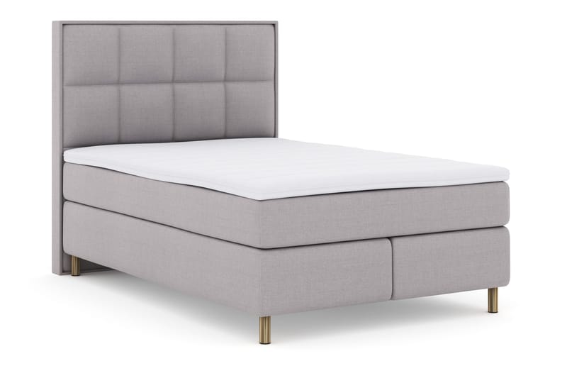 Select No 3 Komplet Sengepakke 140x200 Fast - Lysegrå/Kobber - Møbler - Senge - Kontinentalsenge