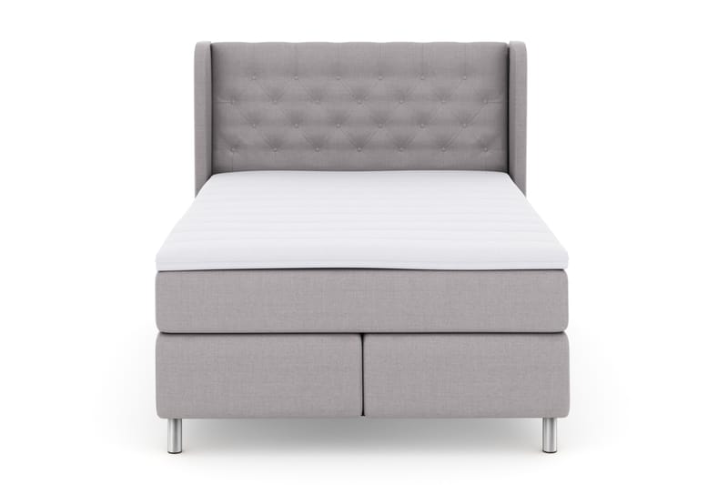 Select No 3 Komplet Sengepakke 140x200 Fast - Lysegrå/Metal - Møbler - Senge - Komplet sengepakke