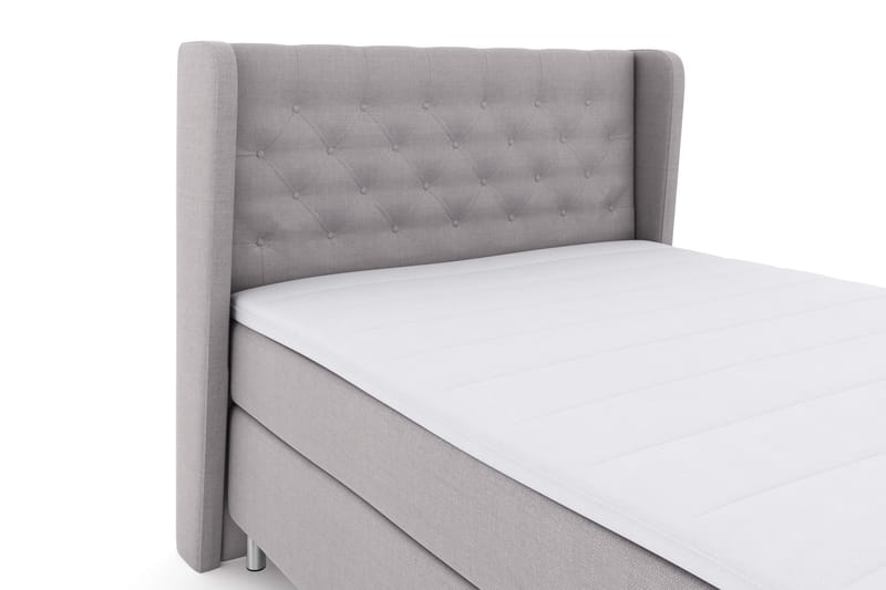 Select No 3 Komplet Sengepakke 140x200 Fast - Lysegrå/Metal - Møbler - Senge - Kontinentalsenge