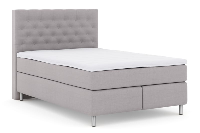 Select No 3 Komplet Sengepakke 140x200 Fast - Lysegrå/Metal - Møbler - Senge - Komplet sengepakke