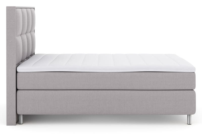 Select No 3 Komplet Sengepakke 140x200 Fast - Lysegrå/Metal - Møbler - Senge - Komplet sengepakke