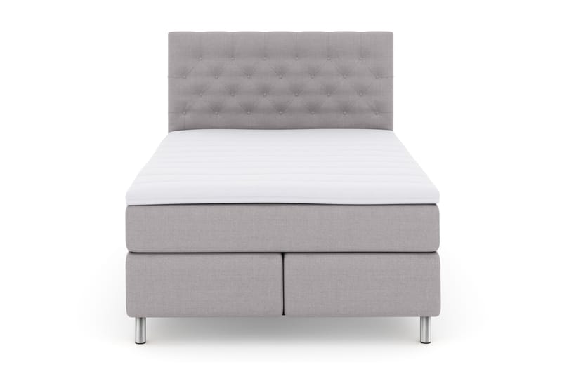 Select No 3 Komplet Sengepakke 140x200 Fast - Lysegrå/Metal - Møbler - Senge - Komplet sengepakke