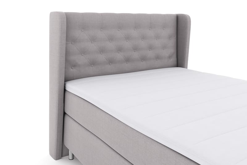 Select No 3 Komplet Sengepakke 140x200 Fast - Lysegrå/Metal - Møbler - Senge - Komplet sengepakke