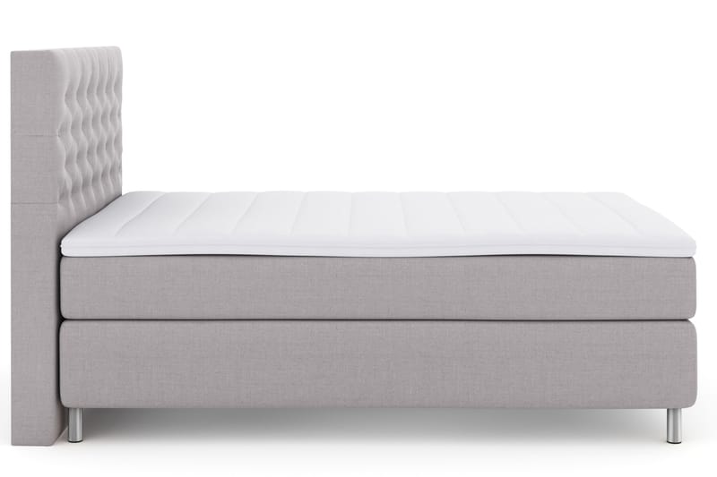 Select No 3 Komplet Sengepakke 140x200 Fast - Lysegrå/Metal - Møbler - Senge - Komplet sengepakke
