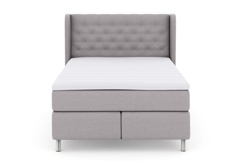 Select No 3 Komplet Sengepakke 140x200 Fast - Lysegrå/Metal - Møbler - Senge - Kontinentalsenge