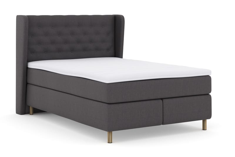 Select No 3 Komplet Sengepakke 140x200 Fast - Mørkegrå/Kobber - Møbler - Senge - Kontinentalsenge