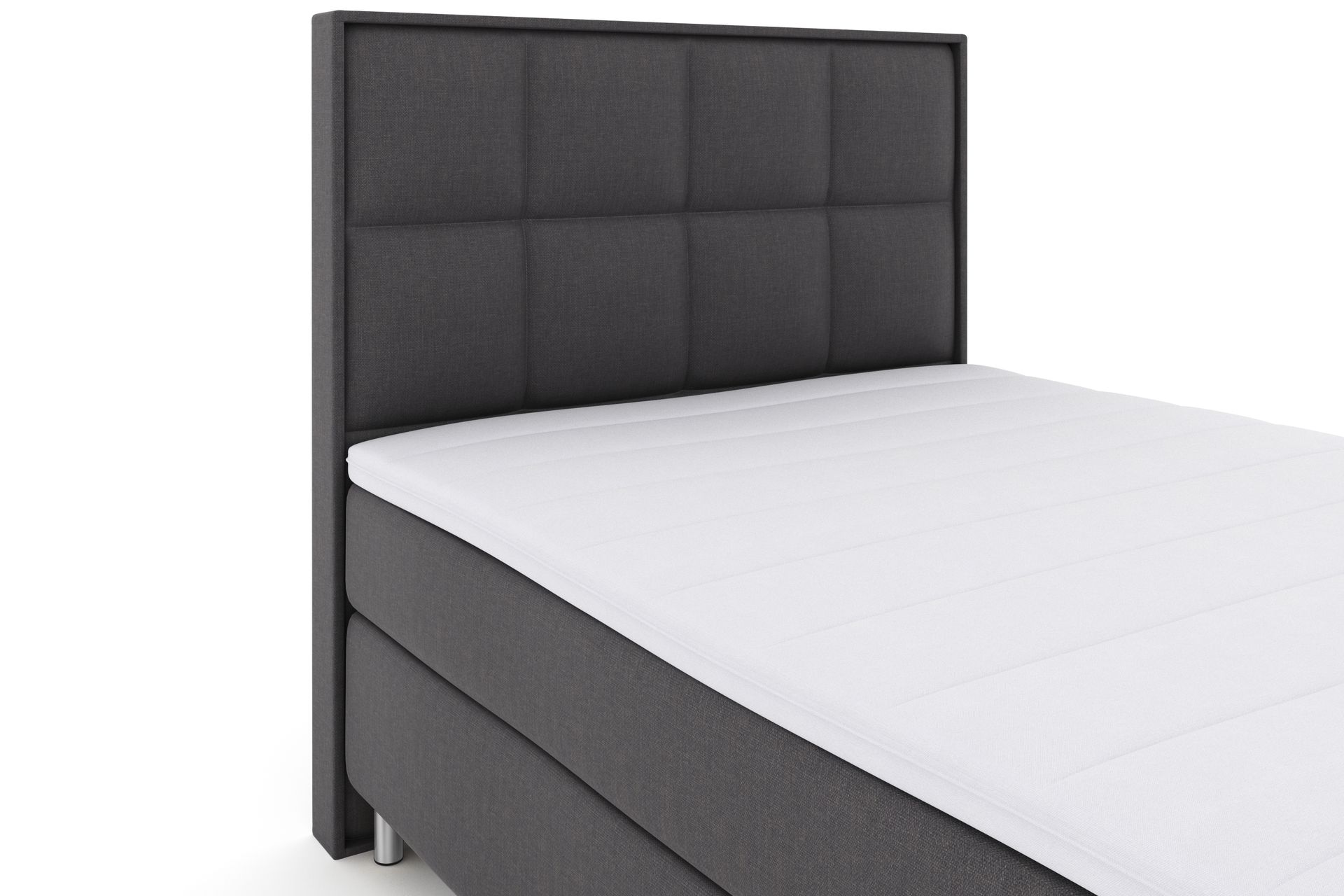 Select No 3 Komplet Sengepakke 140x200 Fast - Mørkegrå/Metal - Møbler - Senge - Komplet sengepakke