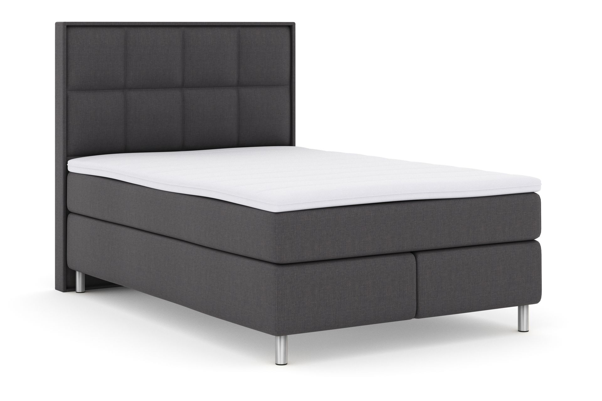 Select No 3 Komplet Sengepakke 140x200 Fast - Mørkegrå/Metal - Møbler - Senge - Komplet sengepakke