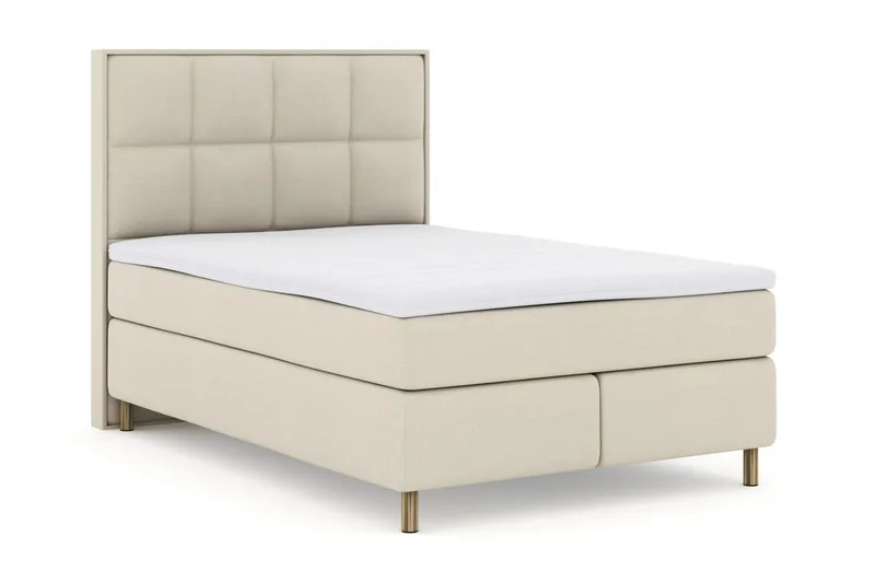 Select No 3 Komplet Sengepakke 140x200 Fast/Medium - Beige/Kobber - Møbler - Senge - Kontinentalsenge