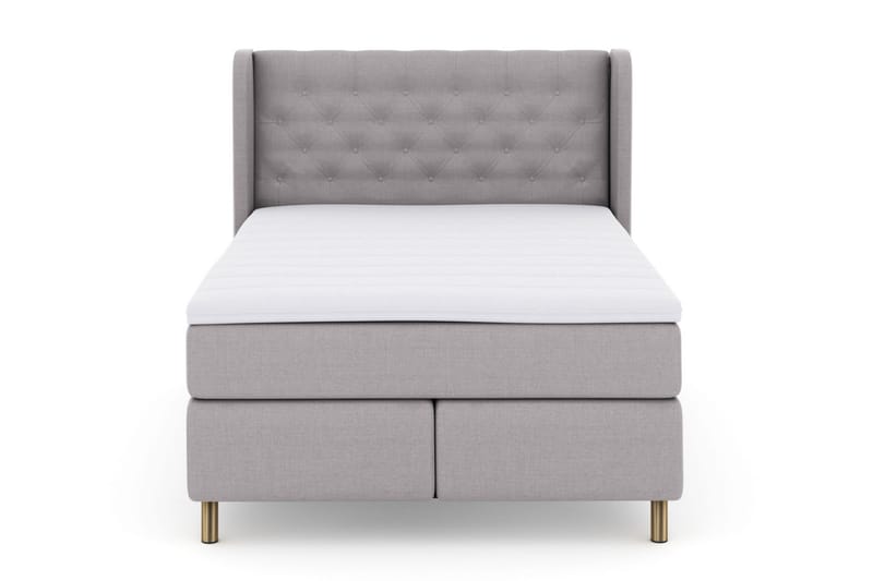 Select No 3 Komplet Sengepakke 140x200 Fast/Medium - Lysegrå/Kobber - Møbler - Senge - Komplet sengepakke