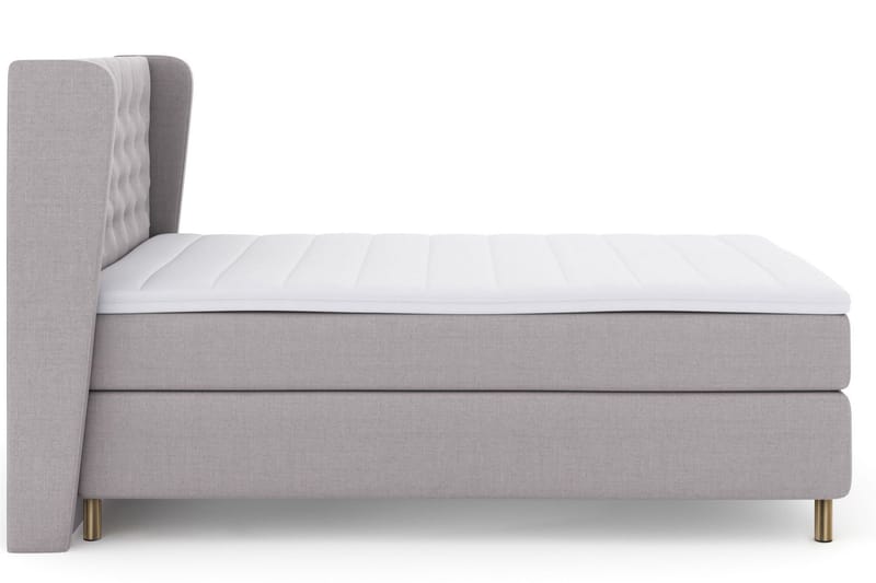 Select No 3 Komplet Sengepakke 140x200 Fast/Medium - Lysegrå/Kobber - Møbler - Senge - Kontinentalsenge