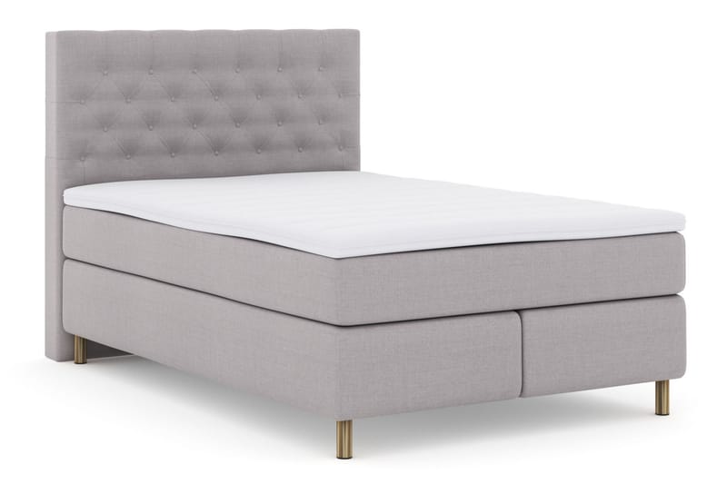 Select No 3 Komplet Sengepakke 140x200 Fast/Medium - Lysegrå/Kobber - Møbler - Senge - Komplet sengepakke