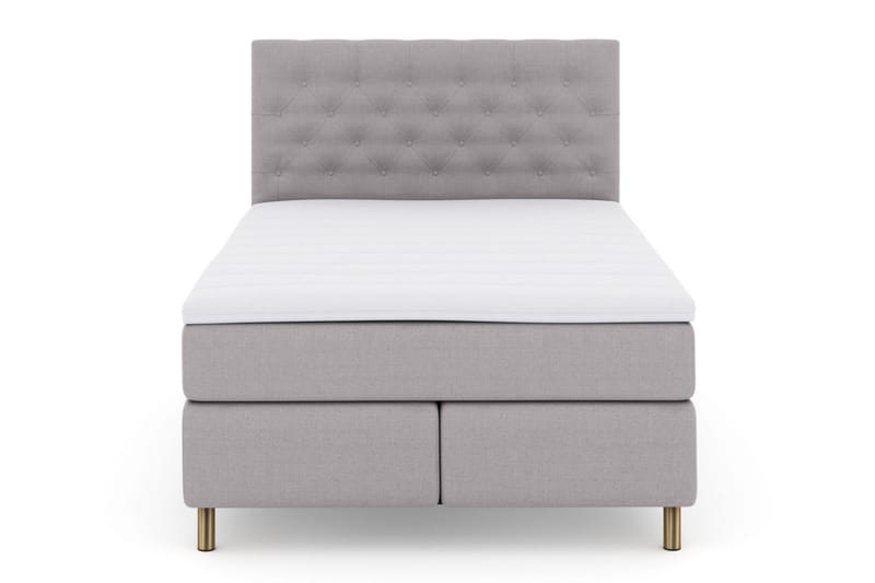 Select No 3 Komplet Sengepakke 140x200 Fast/Medium - Lysegrå/Kobber - Møbler - Senge - Komplet sengepakke
