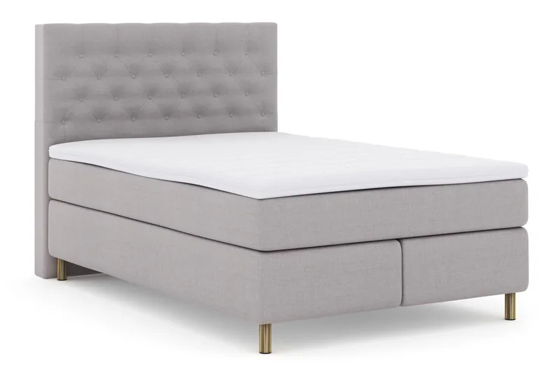 Select No 3 Komplet Sengepakke 140x200 Fast/Medium - Lysegrå/Kobber - Møbler - Senge - Kontinentalsenge