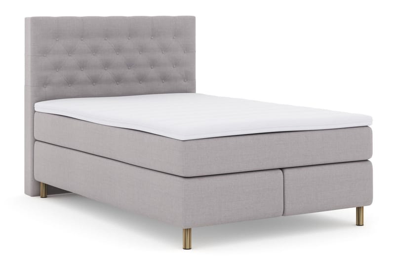 Select No 3 Komplet Sengepakke 140x200 Fast/Medium - Lysegrå/Kobber - Møbler - Senge - Kontinentalsenge
