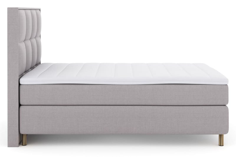 Select No 3 Komplet Sengepakke 140x200 Fast/Medium - Lysegrå/Kobber - Møbler - Senge - Kontinentalsenge