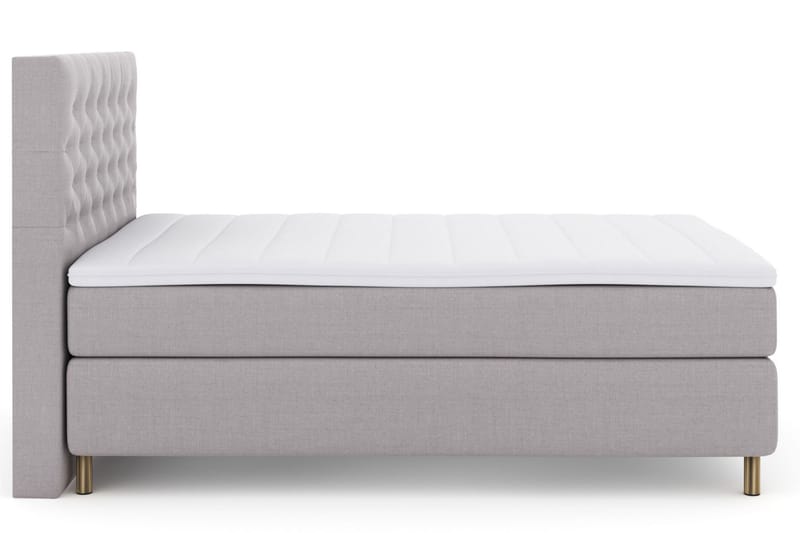 Select No 3 Komplet Sengepakke 140x200 Fast/Medium - Lysegrå/Kobber - Møbler - Senge - Komplet sengepakke