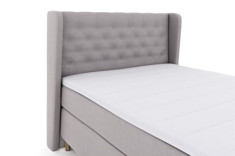 Select No 3 Komplet Sengepakke 140x200 Fast/Medium - Lysegrå/Kobber - Møbler - Senge - Kontinentalsenge