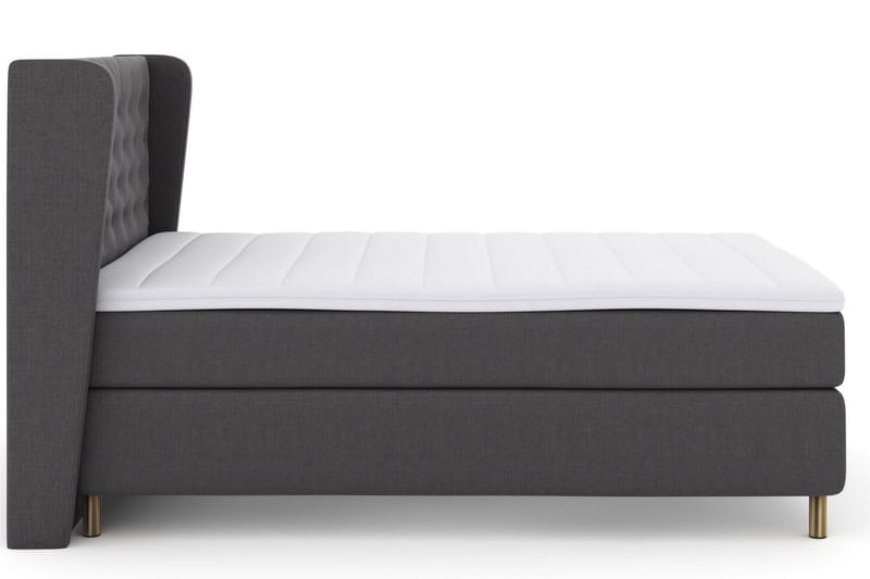 Select No 3 Komplet Sengepakke 140x200 Fast/Medium - Mørkegrå/Kobber - Møbler - Senge - Komplet sengepakke