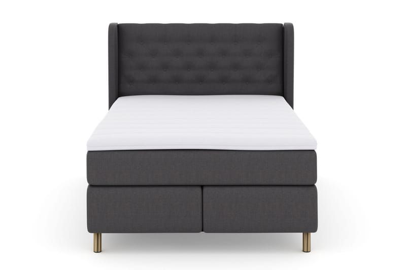 Select No 3 Komplet Sengepakke 140x200 Fast/Medium - Mørkegrå/Kobber - Møbler - Senge - Komplet sengepakke