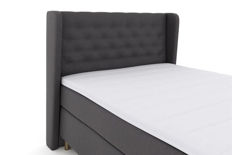 Select No 3 Komplet Sengepakke 140x200 Fast/Medium - Mørkegrå/Kobber - Møbler - Senge - Komplet sengepakke