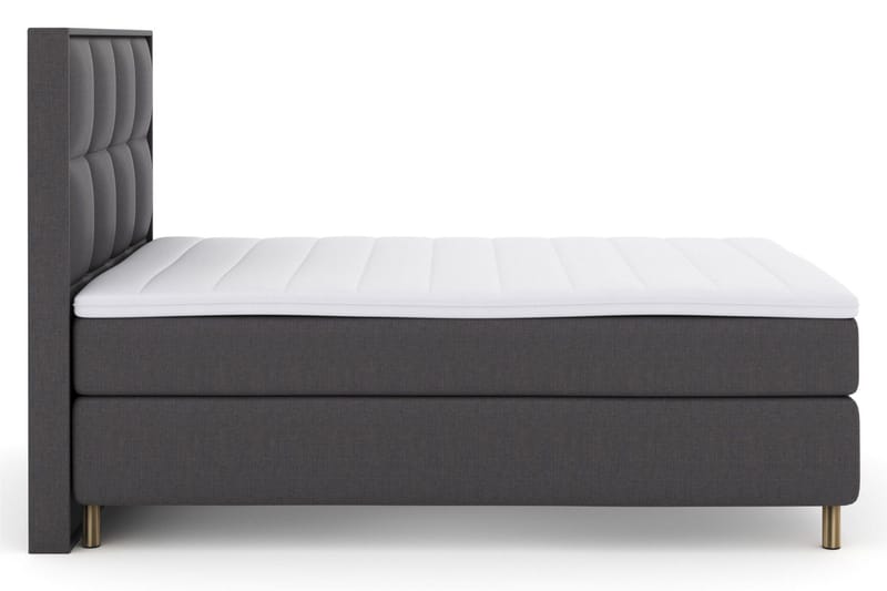 Select No 3 Komplet Sengepakke 140x200 Fast/Medium - Mørkegrå/Kobber - Møbler - Senge - Kontinentalsenge
