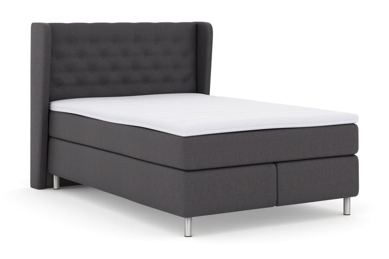Select No 3 Komplet Sengepakke 140x200 Fast/Medium - Mørkegrå/Metal - Møbler - Senge - Kontinentalsenge