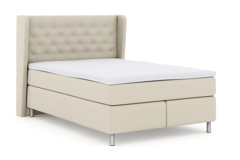 Select No 3 Komplet Sengepakke 140x200 Medium - Beige/Metal - Møbler - Senge - Kontinentalsenge