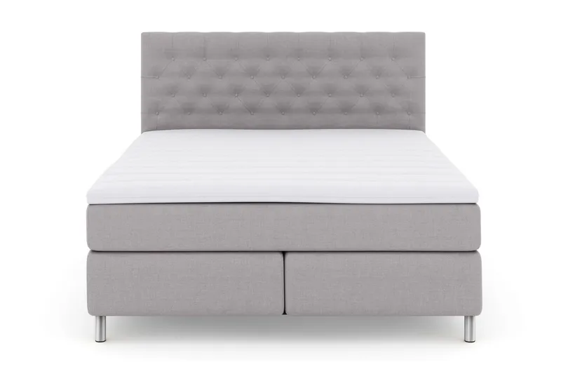 Select No 3 Komplet Sengepakke 160x200 Fast - Lysegrå/Metal - Møbler - Senge - Kontinentalsenge