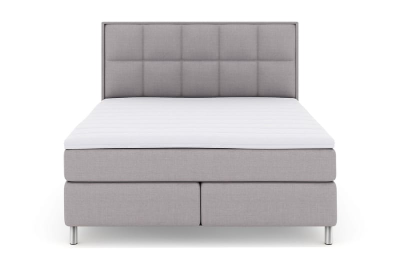 Select No 3 Komplet Sengepakke 160x200 Fast - Lysegrå/Metal - Møbler - Senge - Komplet sengepakke