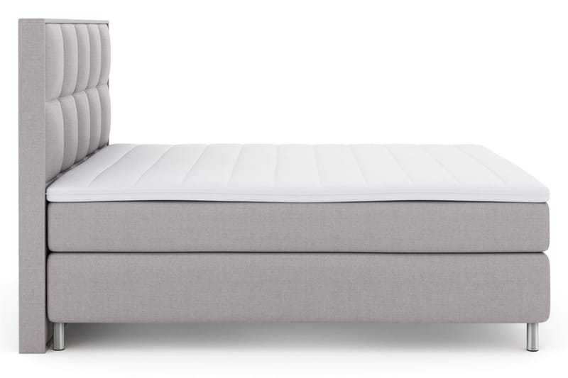 Select No 3 Komplet Sengepakke 160x200 Fast - Lysegrå/Metal - Møbler - Senge - Komplet sengepakke
