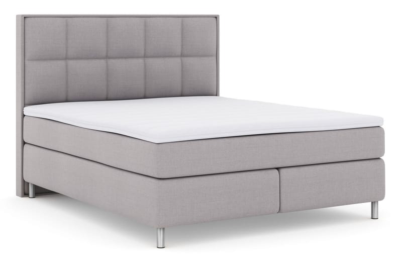 Select No 3 Komplet Sengepakke 160x200 Fast - Lysegrå/Metal - Møbler - Senge - Komplet sengepakke