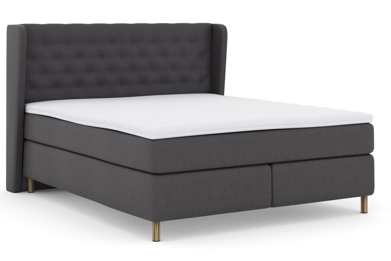 Select No 3 Komplet Sengepakke 160x200 Fast - Mørkegrå/Kobber - Møbler - Senge - Kontinentalsenge