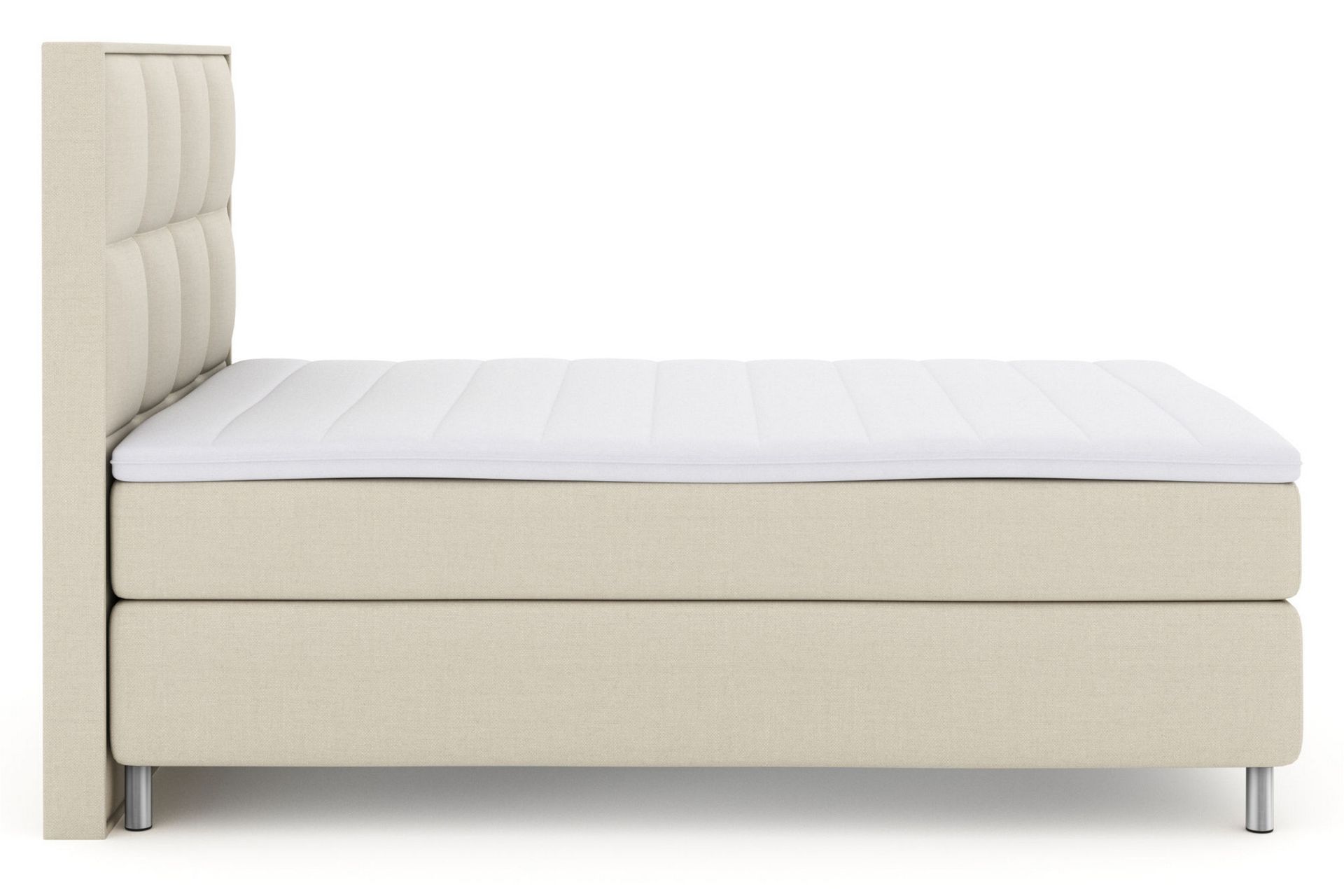 Select No 3 Komplet Sengepakke 160x200 Fast/Medium - Beige/Metal - Møbler - Senge - Komplet sengepakke