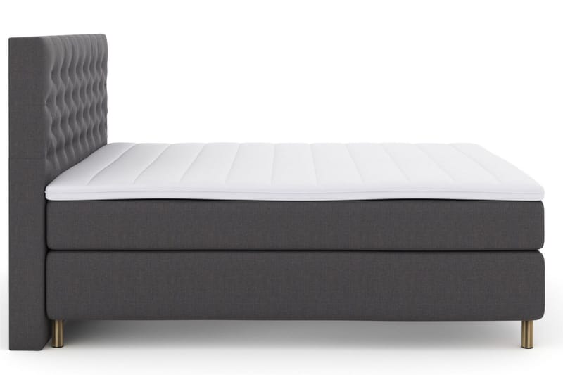 Select No 3 Komplet Sengepakke 160x200 Fast/Medium - Mørkegrå/Kobber - Møbler - Senge - Kontinentalsenge