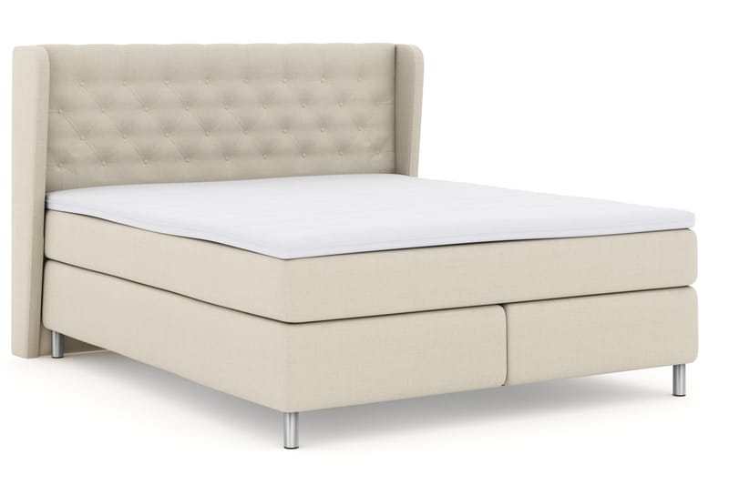 Select No 3 Komplet Sengepakke 180x200 Fast - Beige/Metal - Møbler - Senge - Komplet sengepakke