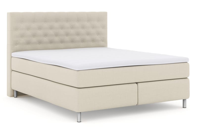 Select No 3 Komplet Sengepakke 180x200 Fast - Beige/Metal - Møbler - Senge - Kontinentalsenge
