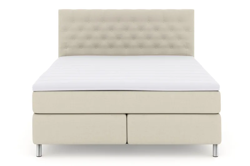 Select No 3 Komplet Sengepakke 180x200 Fast - Beige/Metal - Møbler - Senge - Kontinentalsenge