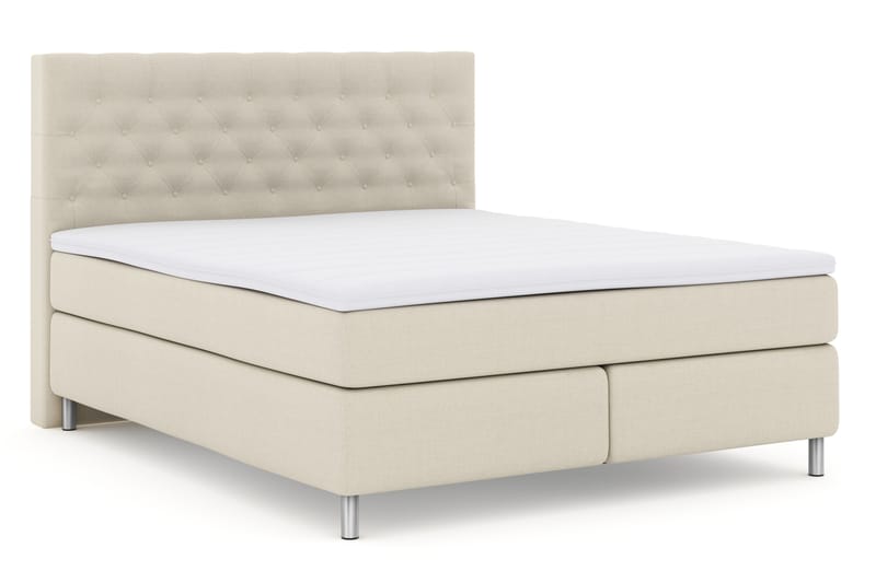Select No 3 Komplet Sengepakke 180x200 Fast - Beige/Metal - Møbler - Senge - Komplet sengepakke