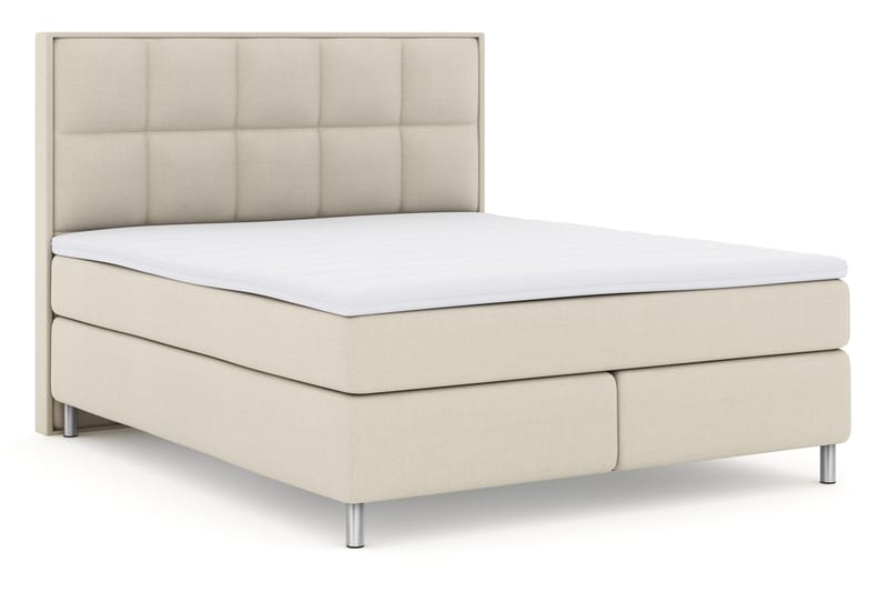 Select No 3 Komplet Sengepakke 180x200 Fast - Beige/Metal - Møbler - Senge - Komplet sengepakke