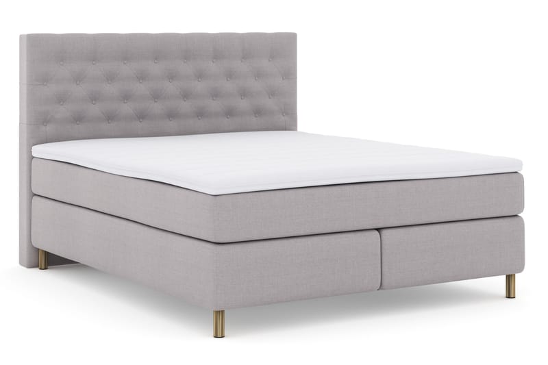 Select No 3 Komplet Sengepakke 180x200 Fast - Lysegrå/Kobber - Møbler - Senge - Kontinentalsenge